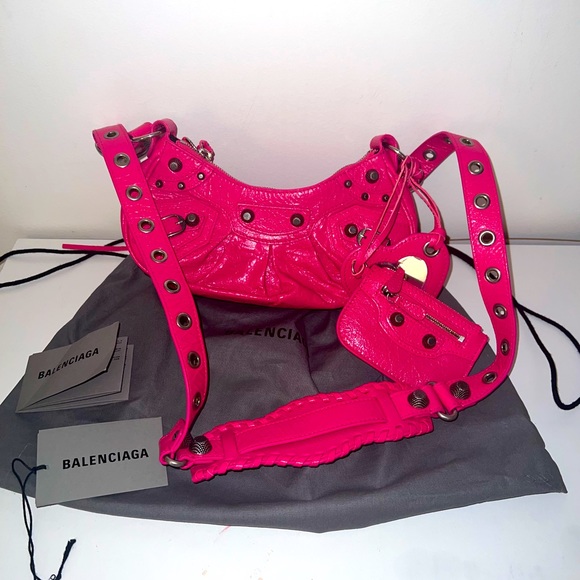 Balenciaga Le Cagole XS Shoulder Bag Purse Extra Small Pink Leather w/ Dust Bag - Picture 3 of 16
